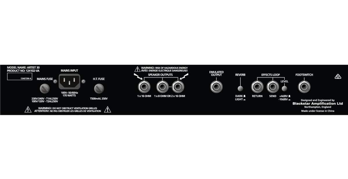 Blackstar Amplificador Guitarra Eléctrica Artist 30