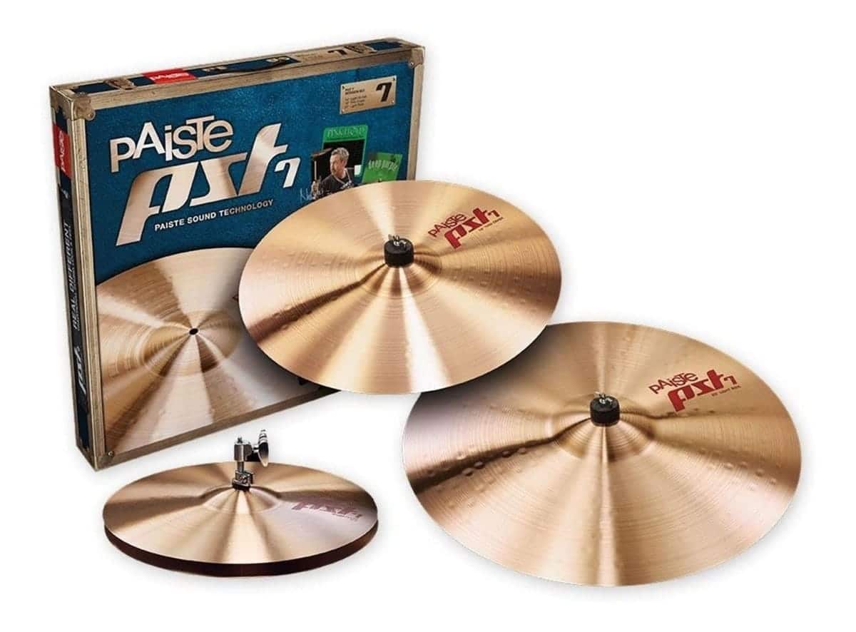 Paiste Platillo Hi-Hat 14, Crash 16, Light Ride 20 Serie Pst7