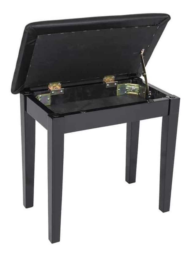 Kinsman Banqueta Para Piano Negro Con Almacenamiento