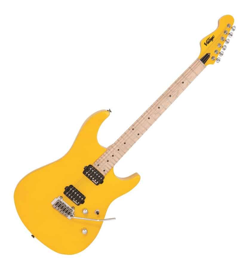 Vintage Guitarra Eléctrica Yellow V6m24dy