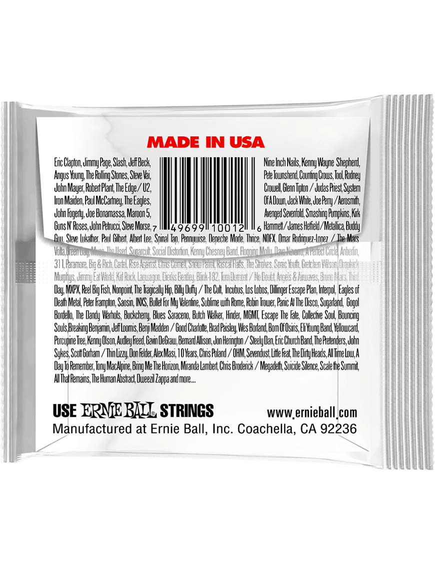 Ernie Ball® 1012 Cuerdas Guitarra Acústica o Eléctrica 12 Plain Steel Custom Gauge® Calibre: .012
