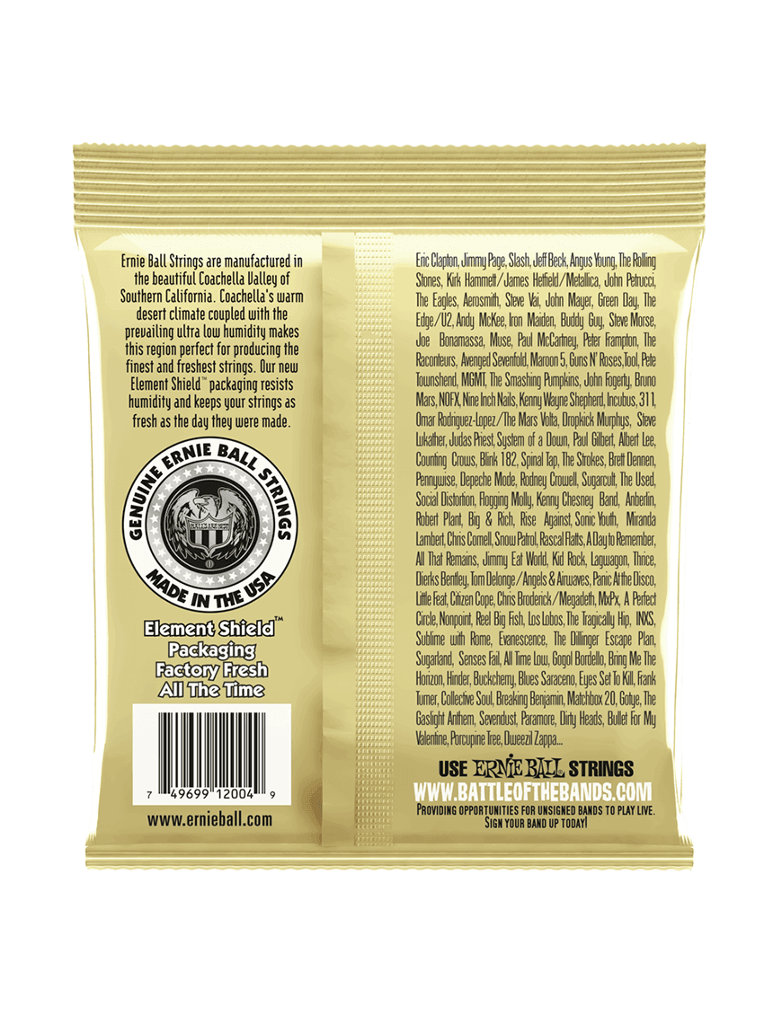 Ernie Ball® 2004 11-52 Earthwood Cuerdas Guitarra Acústica Light Bronze 80/20