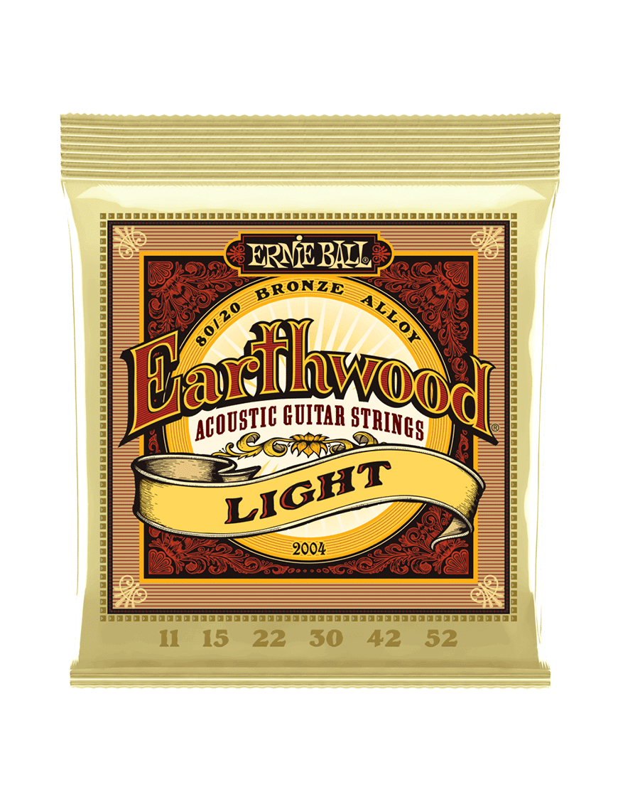 Ernie Ball® 2004 11-52 Earthwood Cuerdas Guitarra Acústica Light Bronze 80/20