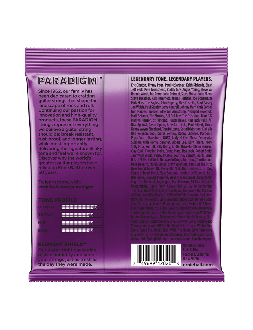 Ernie Ball® 2020 11-48 PARADIGM Cuerdas Guitarra Eléctrica Power Slinky®