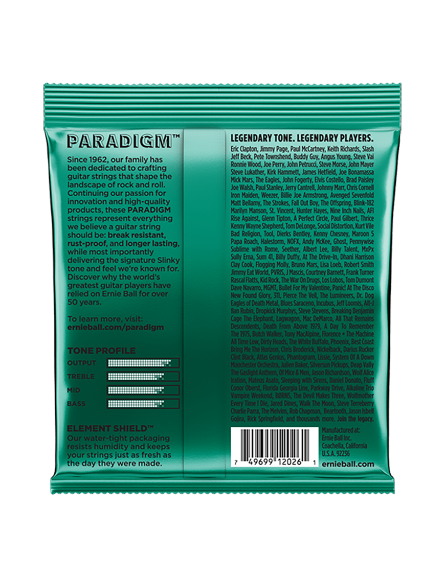 Ernie Ball® 2026 12-56 PARADIGM Cuerdas Guitarra Eléctrica Not Even Slinky®