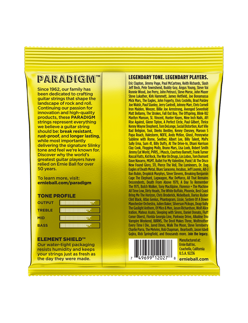 Ernie Ball® 2027 11-54 PARADIGM Cuerdas Guitarra Eléctrica Beefy Slinky®
