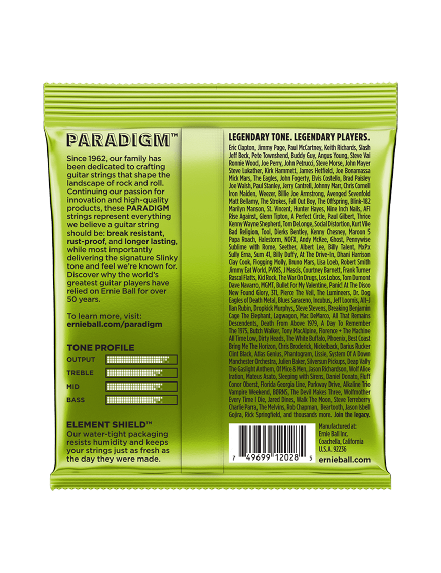 Ernie Ball® 2028 10-56 PARADIGM Cuerdas Guitarra Eléctrica 7 Cuerdas Regular Slinky®