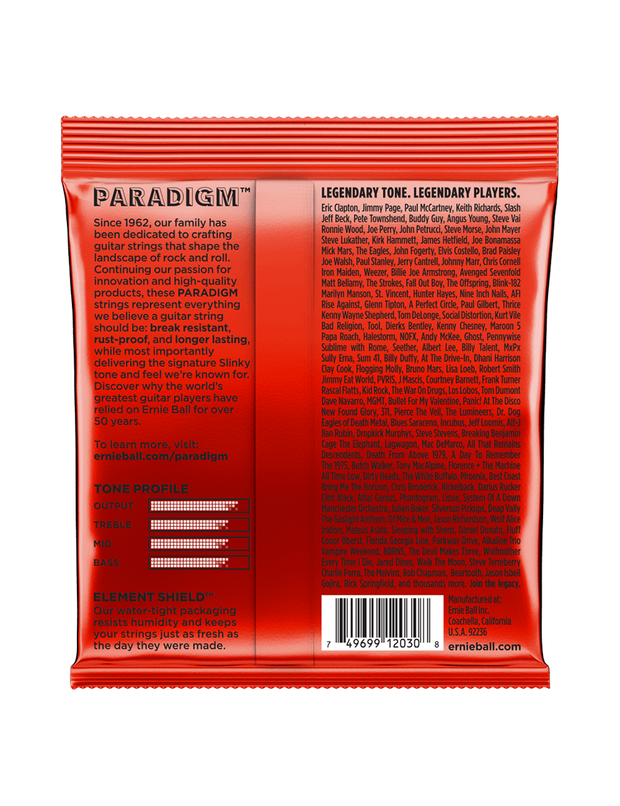 Ernie Ball® 2030 10-62 PARADIGM Cuerdas Guitarra Eléctrica 7 Cuerdas Skinny Top Heavy Bottom Slinky®