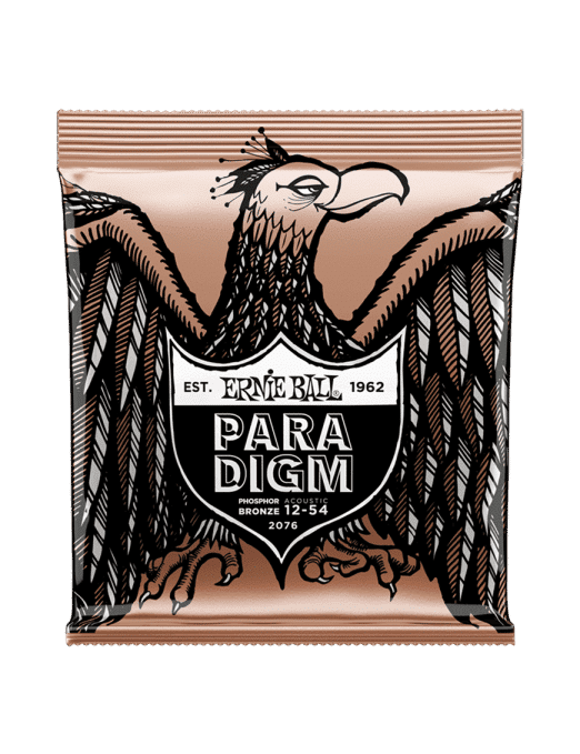 Ernie Ball 2076 Cuerdas Guitarra Acústica Folk 6 Cuerdas 12-54 Medium Light Paradigm Phosphor Bronze