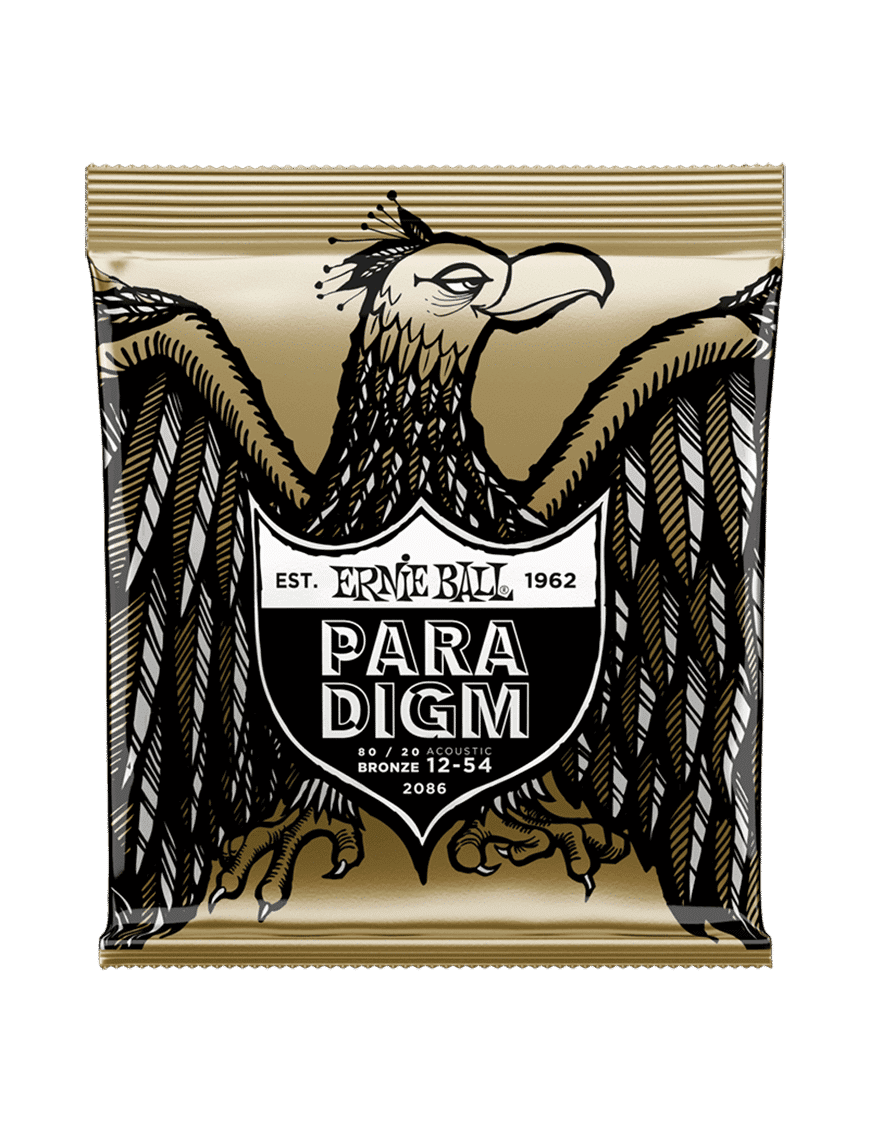 Ernie Ball 2086 Cuerdas Guitarra Acústica Folk 6 Cuerdas 12-54 Medium Light Paradigm Bronze 80/20