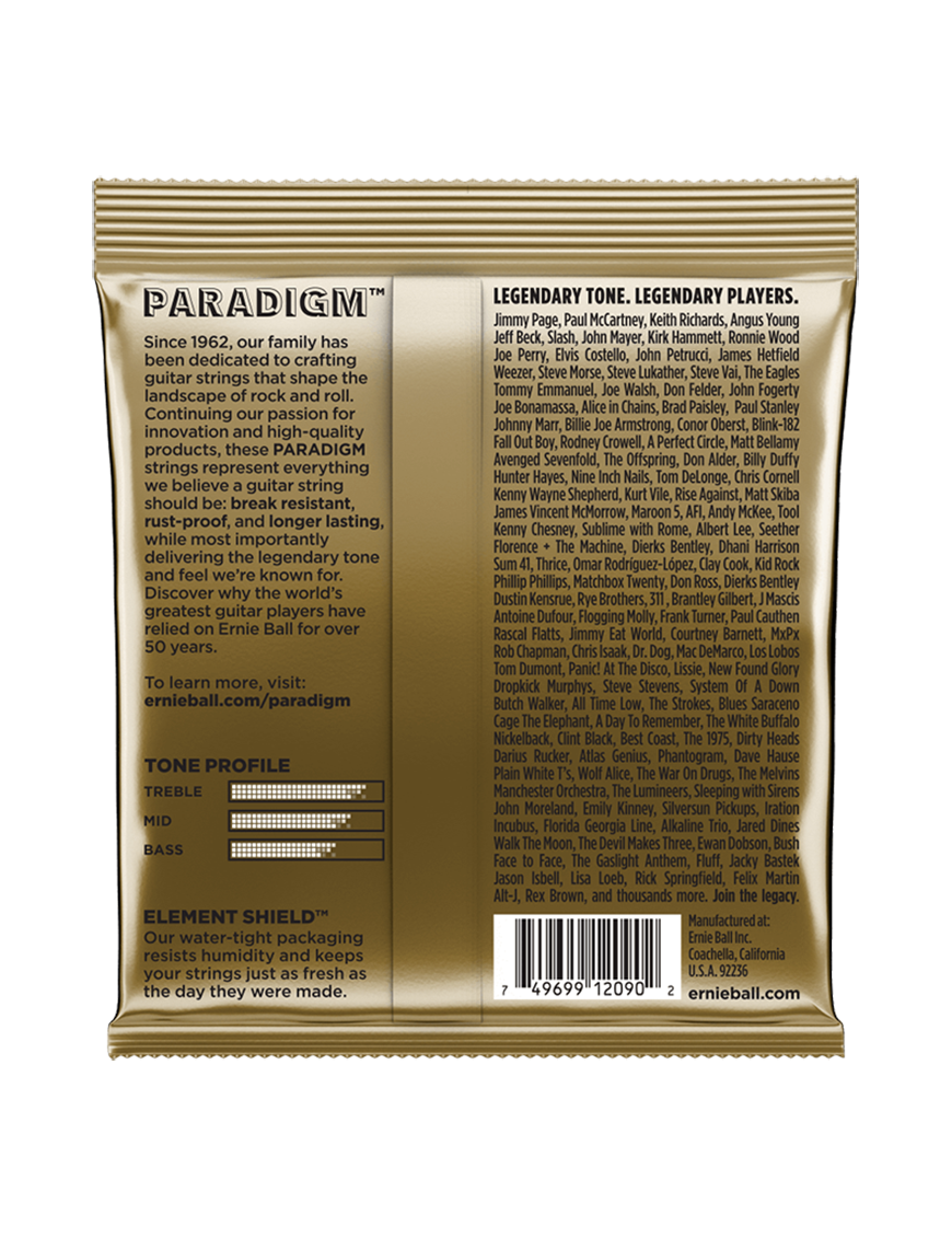 Ernie Ball® 2090 10-50 PARADIGM Cuerdas Guitarra Acústica Extra Light BRONZE 80/20