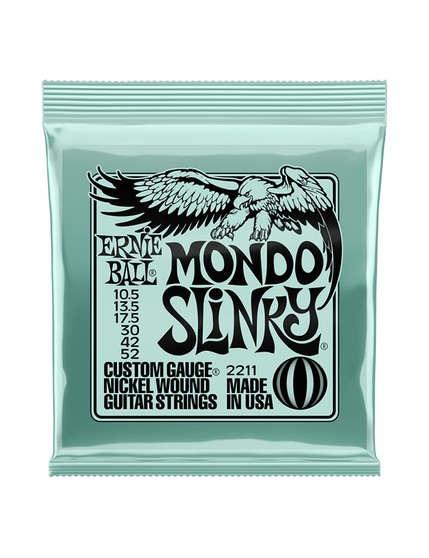 Ernie Ball® 2211 10.5-52 Slinky® Cuerdas Guitarra Eléctrica Mondo Nickel
