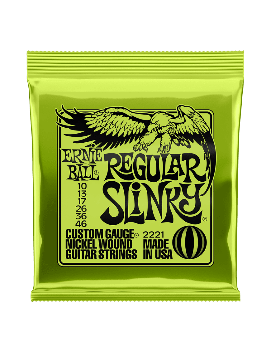 Ernie Ball® 2221 10-46 Slinky® Cuerdas Guitarra Eléctrica Regular Nickel