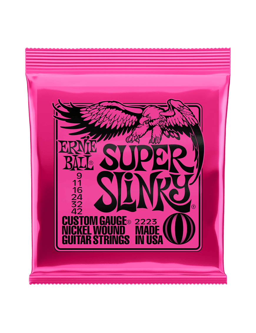 Ernie Ball® 2223 9-42 Slinky® Cuerdas Guitarra Eléctrica Super Nickel