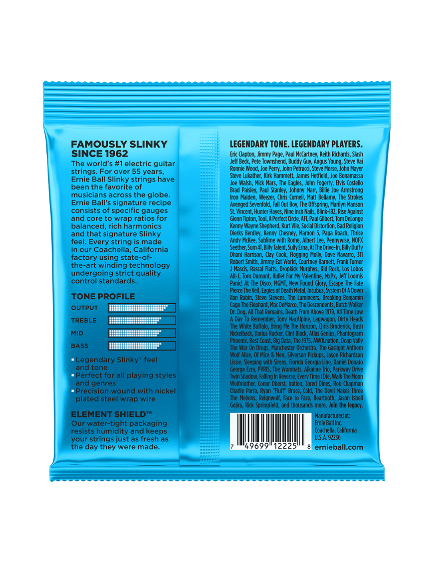 Ernie Ball® 2225 8-38 Slinky® Cuerdas Guitarra Eléctrica Extra Nickel