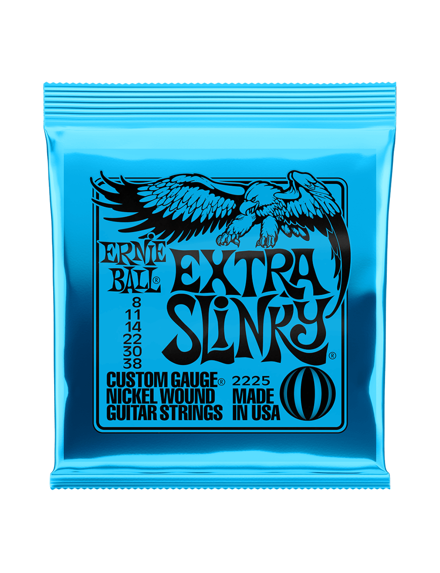 Ernie Ball® 2225 8-38 Slinky® Cuerdas Guitarra Eléctrica Extra Nickel