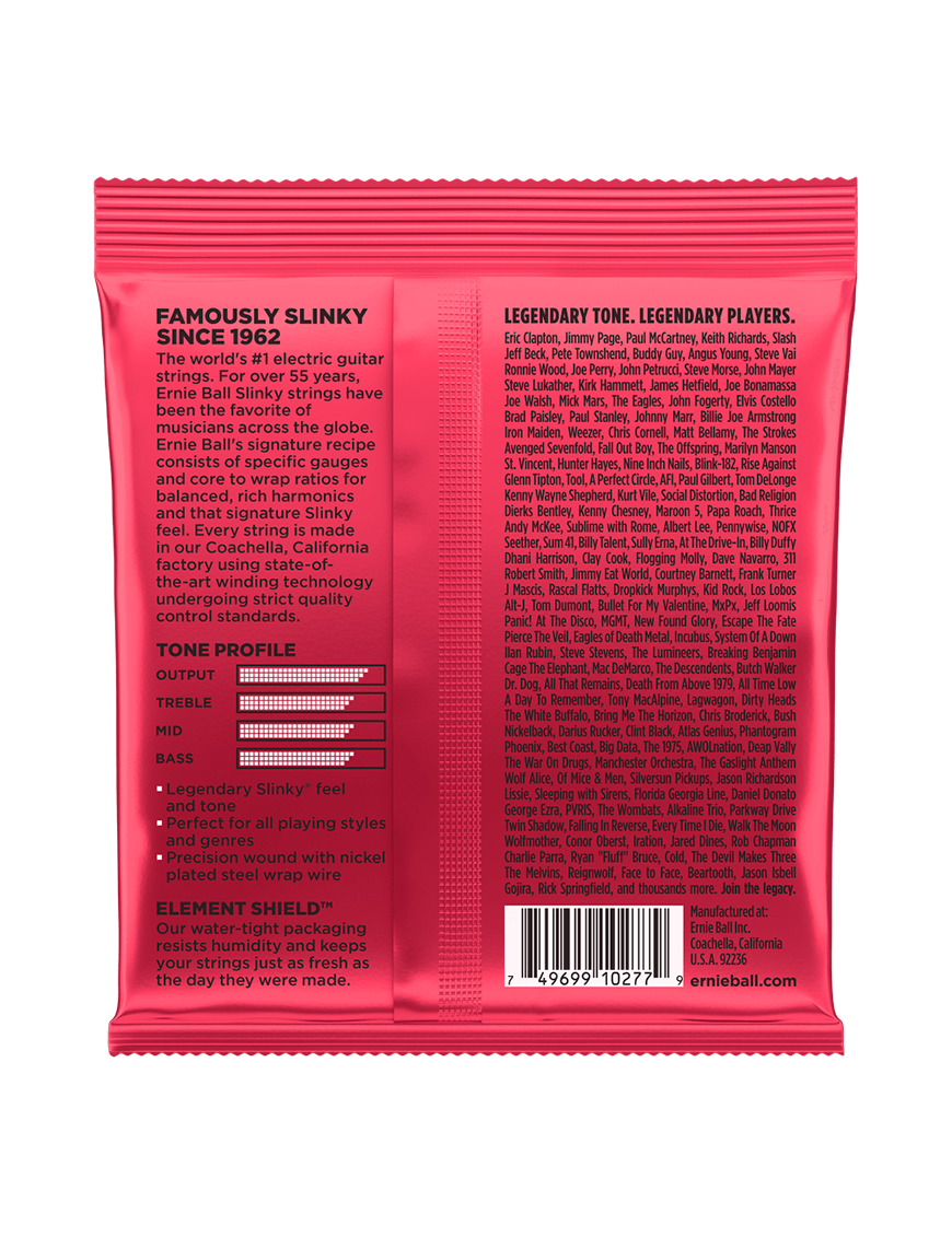 Ernie Ball® 2226 11-52 Slinky® Cuerdas Guitarra Eléctrica Burly Nickel