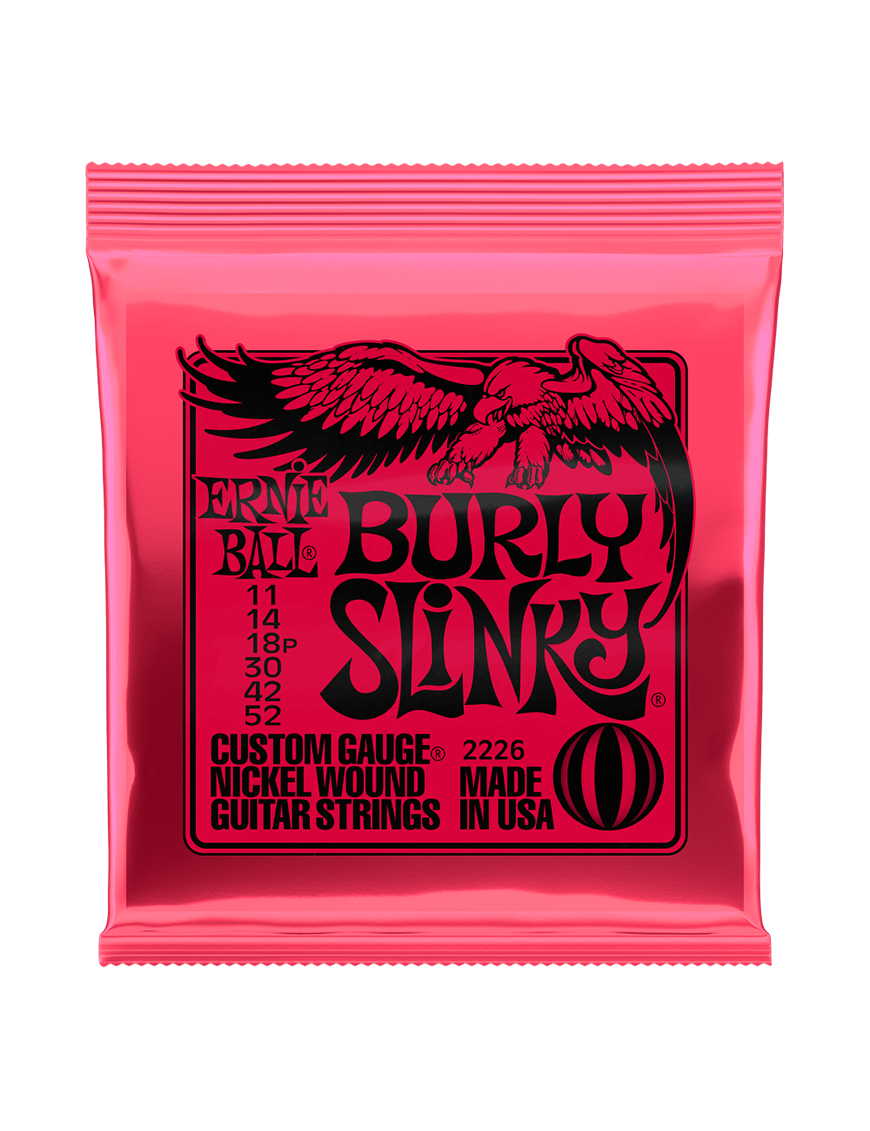 Ernie Ball® 2226 11-52 Slinky® Cuerdas Guitarra Eléctrica Burly Nickel