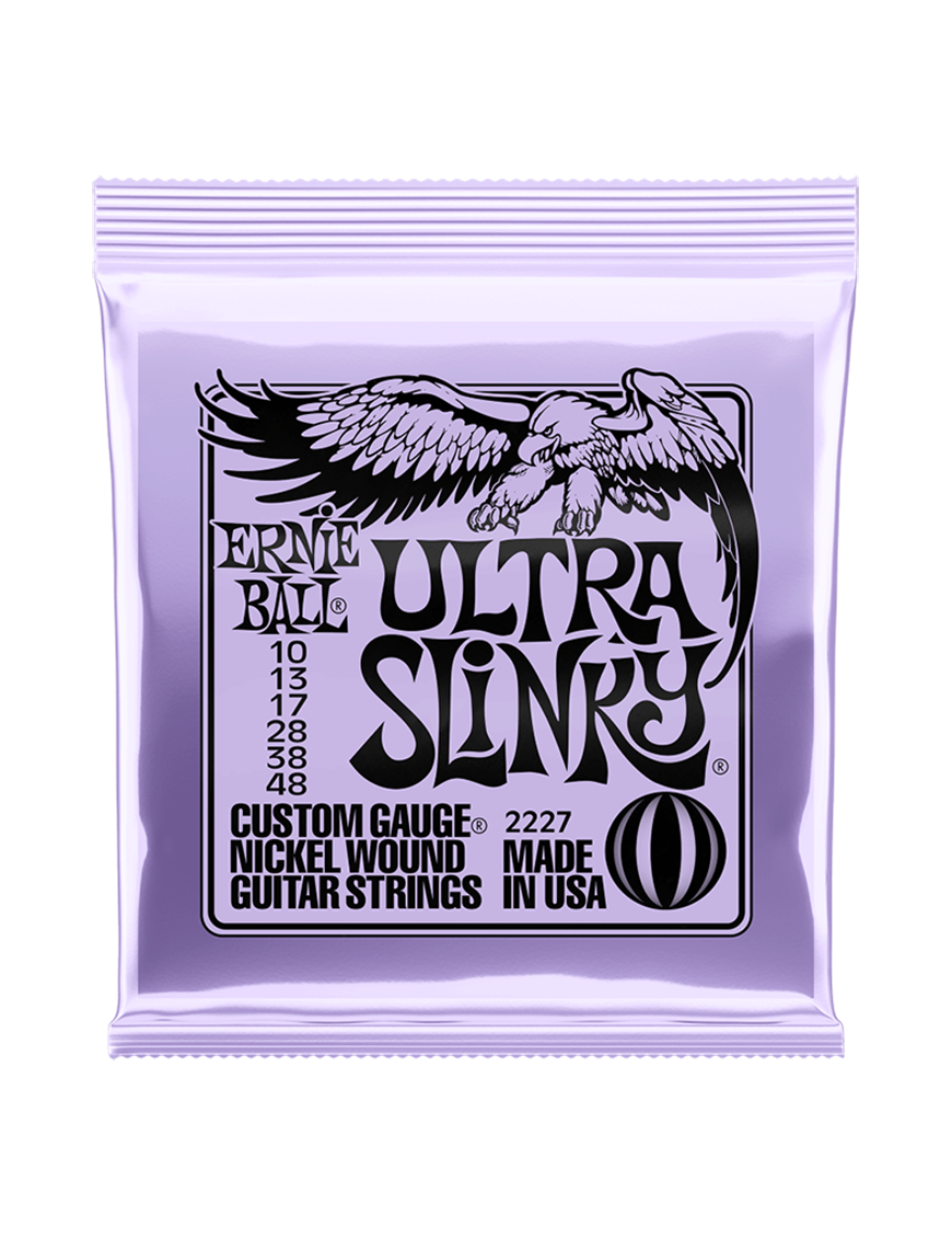 Ernie Ball® 2227 10-48 Slinky® Cuerdas Guitarra Eléctrica Ultra Nickel