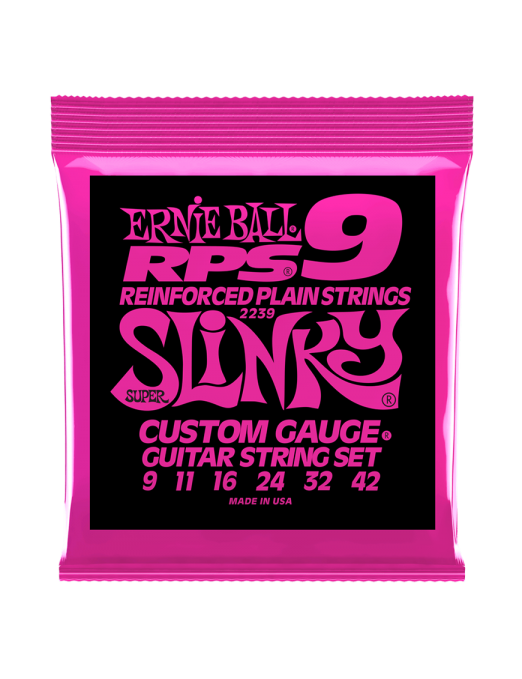 Ernie Ball® 2239 9-42 RPS Cuerdas Guitarra Eléctrica Super Slinky® NICKEL
