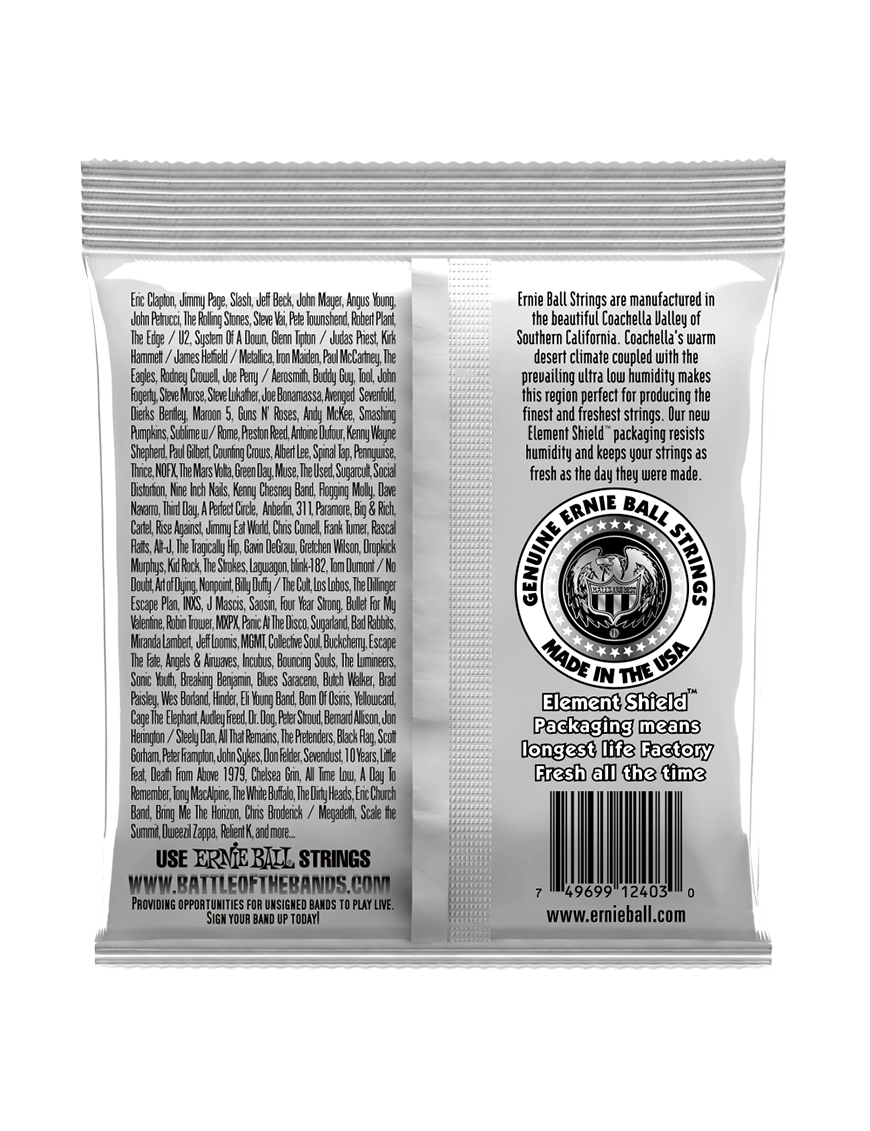Ernie Ball® 2403 28-42 Ernesto Palla Cuerdas Guitarra Clásica Nylon Tensión Media CLEAR & SILVER