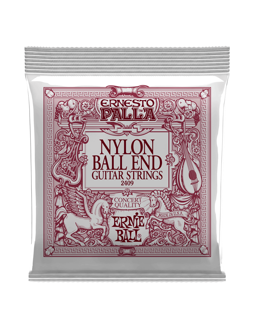 Ernie Ball® 2409 28-42 Ernesto Palla Cuerdas Guitarra Clásica Nylon Tensión Media Ball End BLACK & GOLD