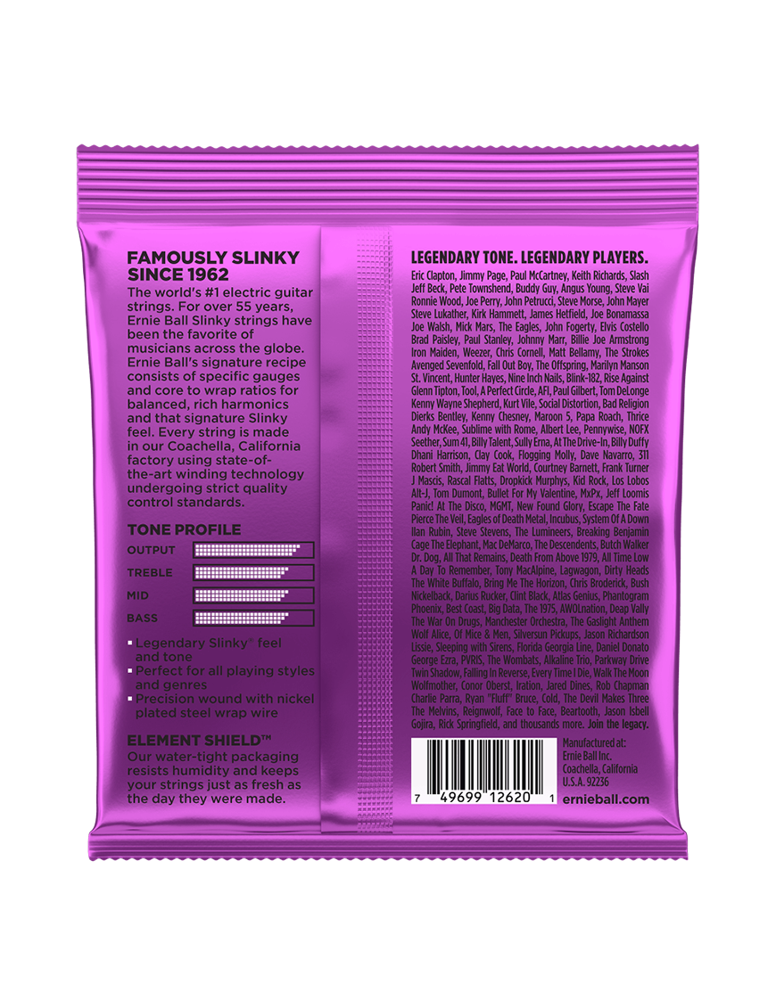 Ernie Ball® 2620 11-58 Slinky® Cuerdas Guitarra Eléctrica 7 Cuerdas Power Nickel