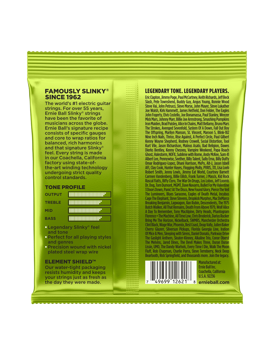 Ernie Ball® 2621 10-56 Slinky® Cuerdas Guitarra Eléctrica 7 Cuerdas Regular Nickel