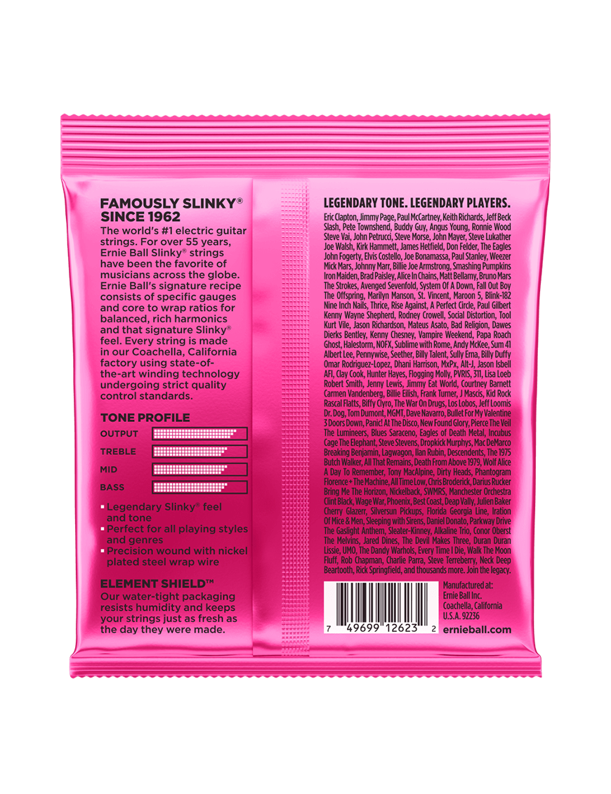 Ernie Ball® 2623 9-52 Slinky® Cuerdas Guitarra Eléctrica 7 Cuerdas Super Nickel