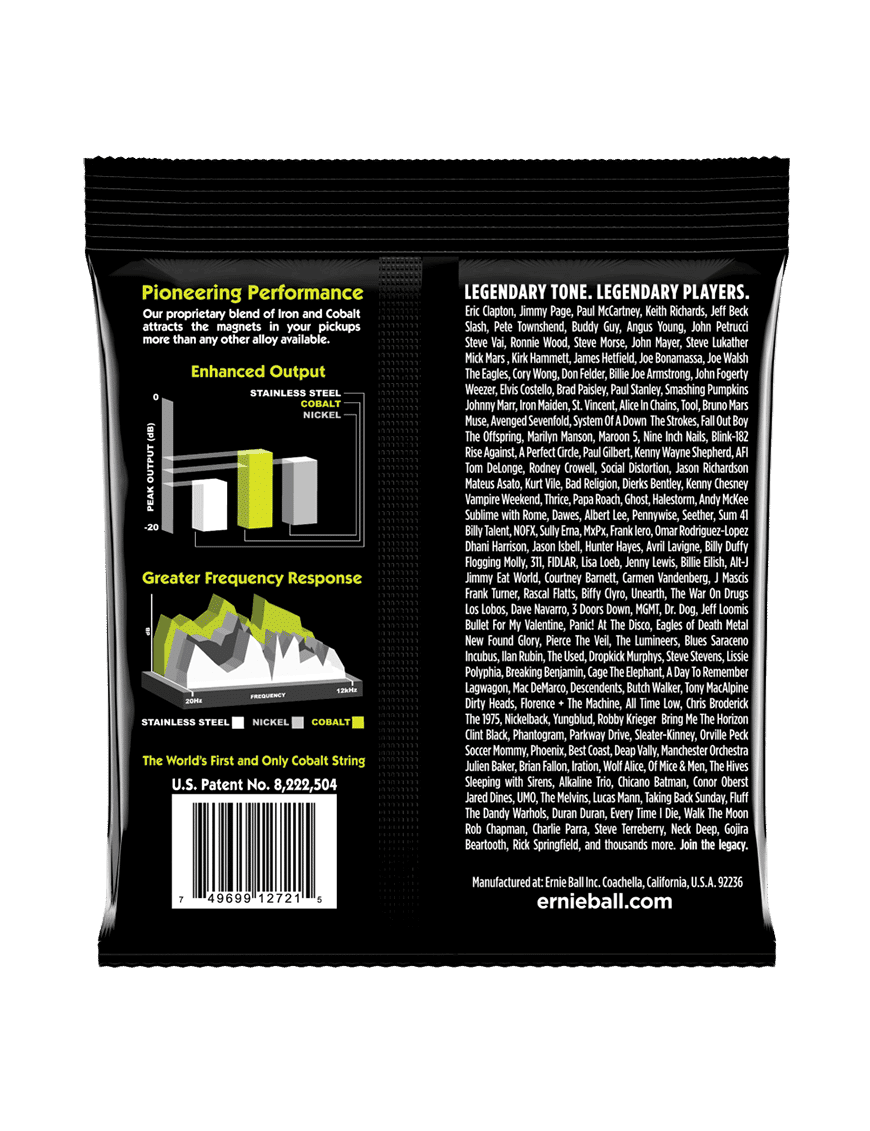 Ernie Ball® 2721 10-46 Cobalt Slinky® Cuerdas Guitarra Eléctrica Regular