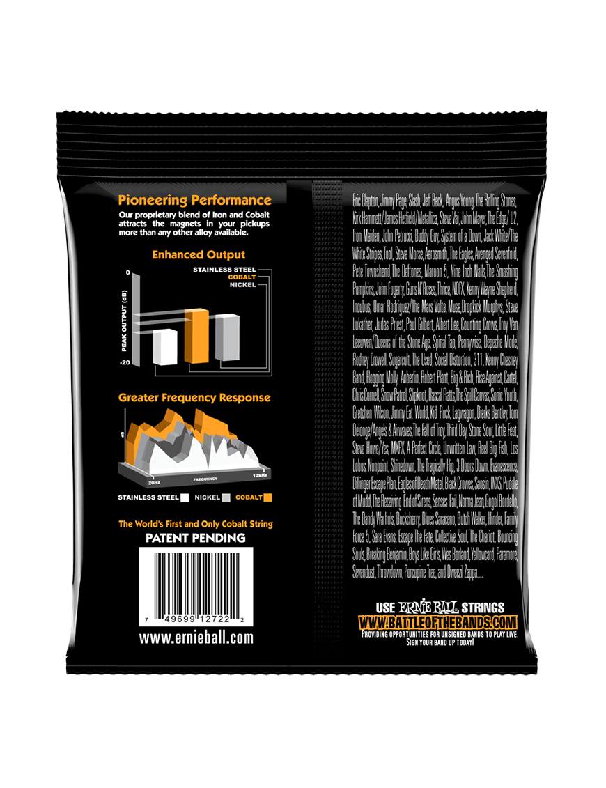 Ernie Ball® 2722 9-46 Cobalt Slinky® Cuerdas Guitarra Eléctrica Hybrid