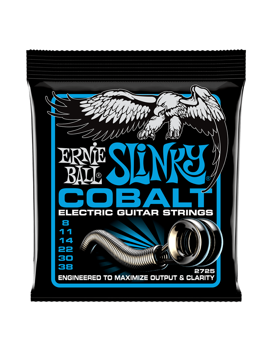 Ernie Ball® 2725 8-38 Cobalt Slinky® Cuerdas Guitarra Eléctrica Extra