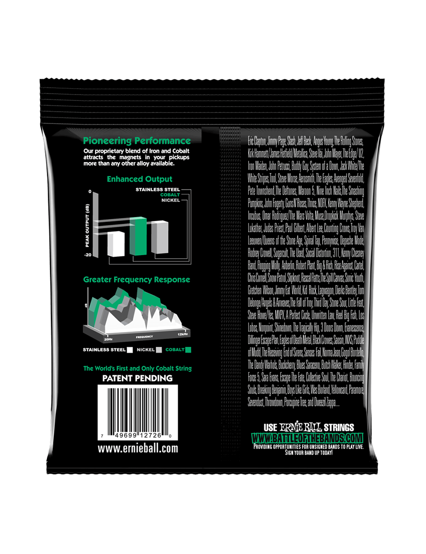 Ernie Ball® 2726 12-56 Cobalt Slinky® Cuerdas Guitarra Eléctrica Not Even
