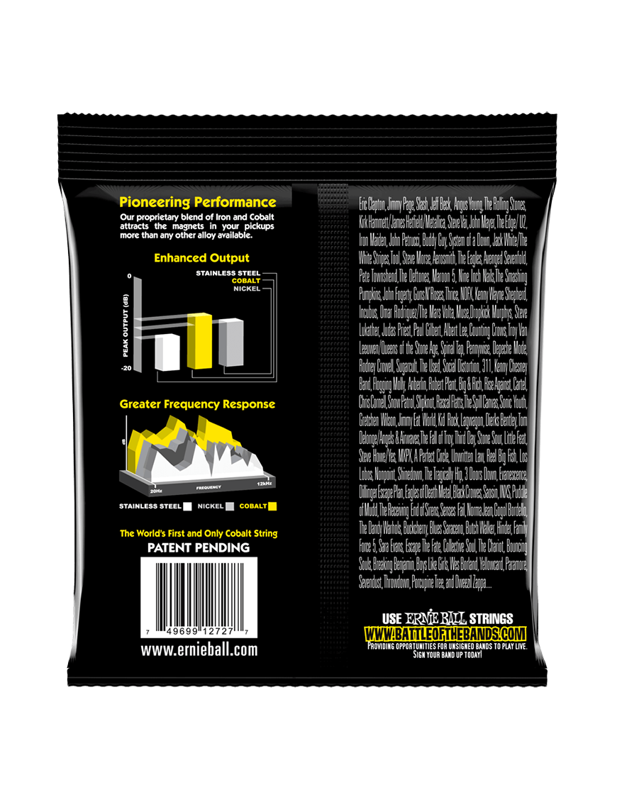 Ernie Ball® 2727 11-54 Cobalt Beefy Slinky® Cuerdas Guitarra Eléctrica