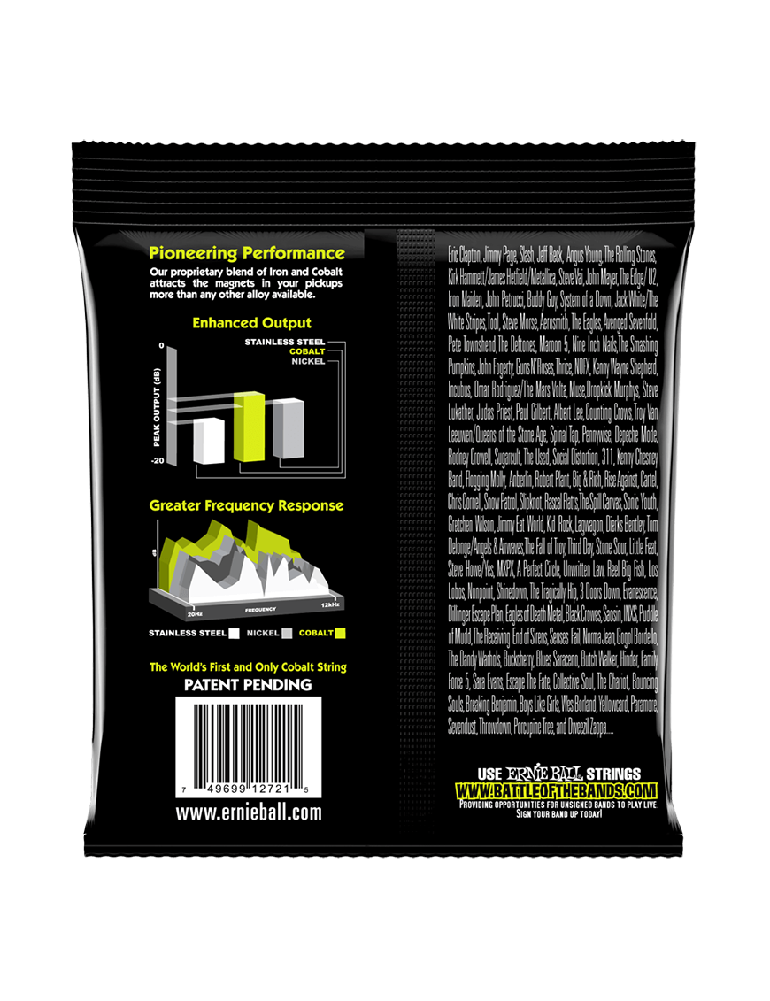 Ernie Ball® 2728 10-56 Cobalt Regular Slinky® Cuerdas Guitarra Eléctrica 7 Cuerdas