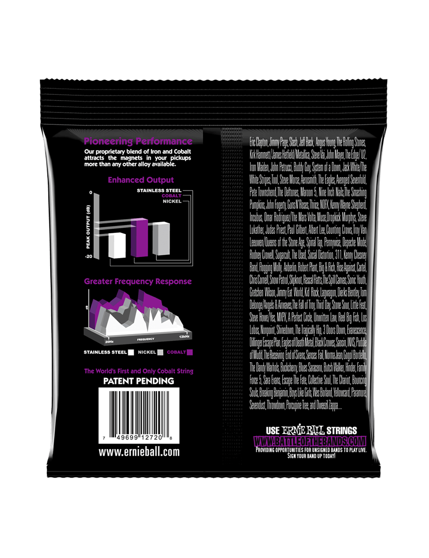 Ernie Ball® 2729 11-58 Cobalt Slinky® Cuerdas Guitarra Eléctrica 7 Cuerdas Power