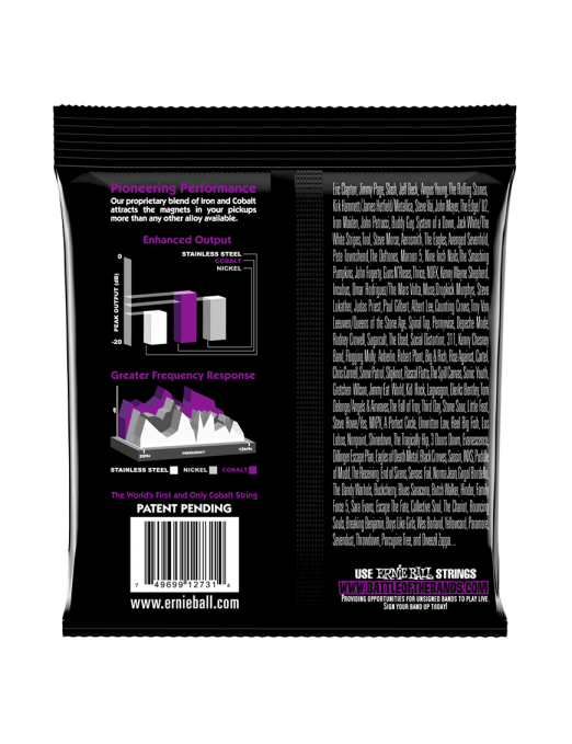 Ernie Ball® 2731 55-110 Cobalt Slinky® Cuerdas Bajo Eléctrico Power