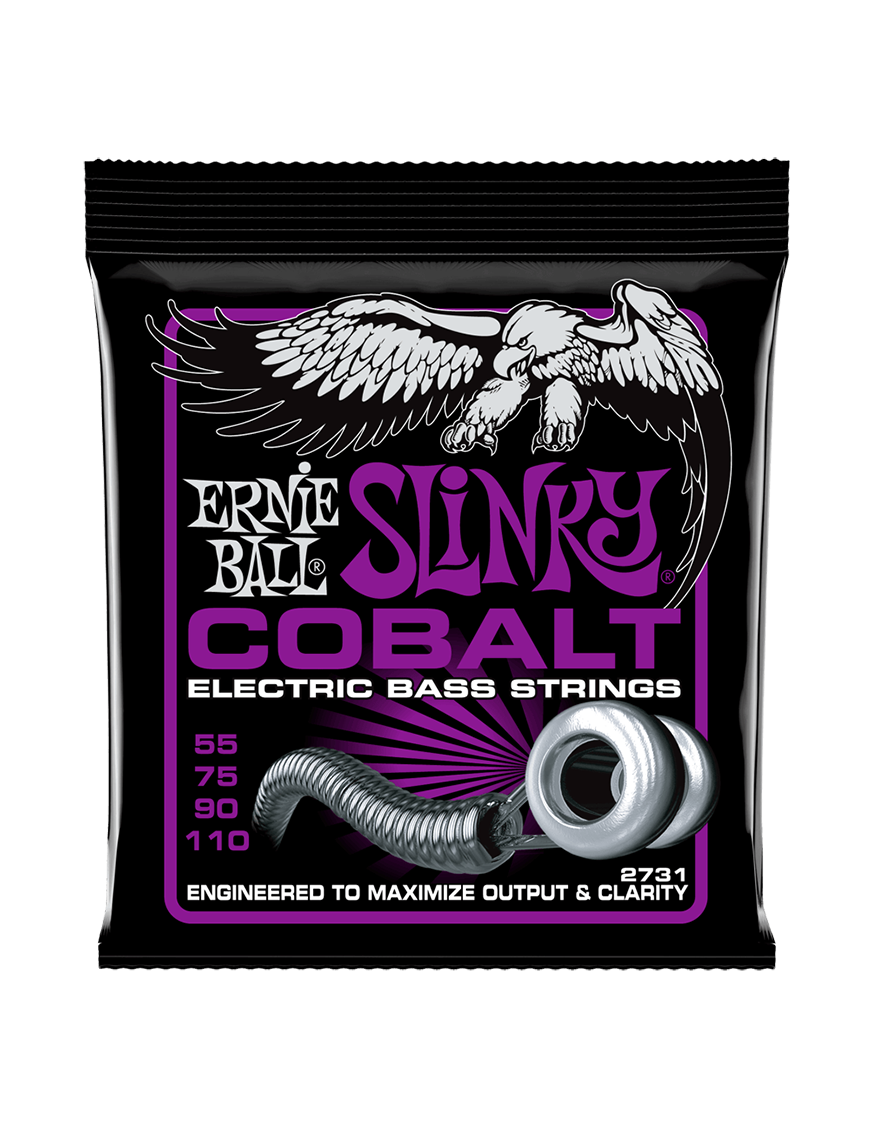 Ernie Ball® 2731 55-110 Cobalt Slinky® Cuerdas Bajo Eléctrico Power