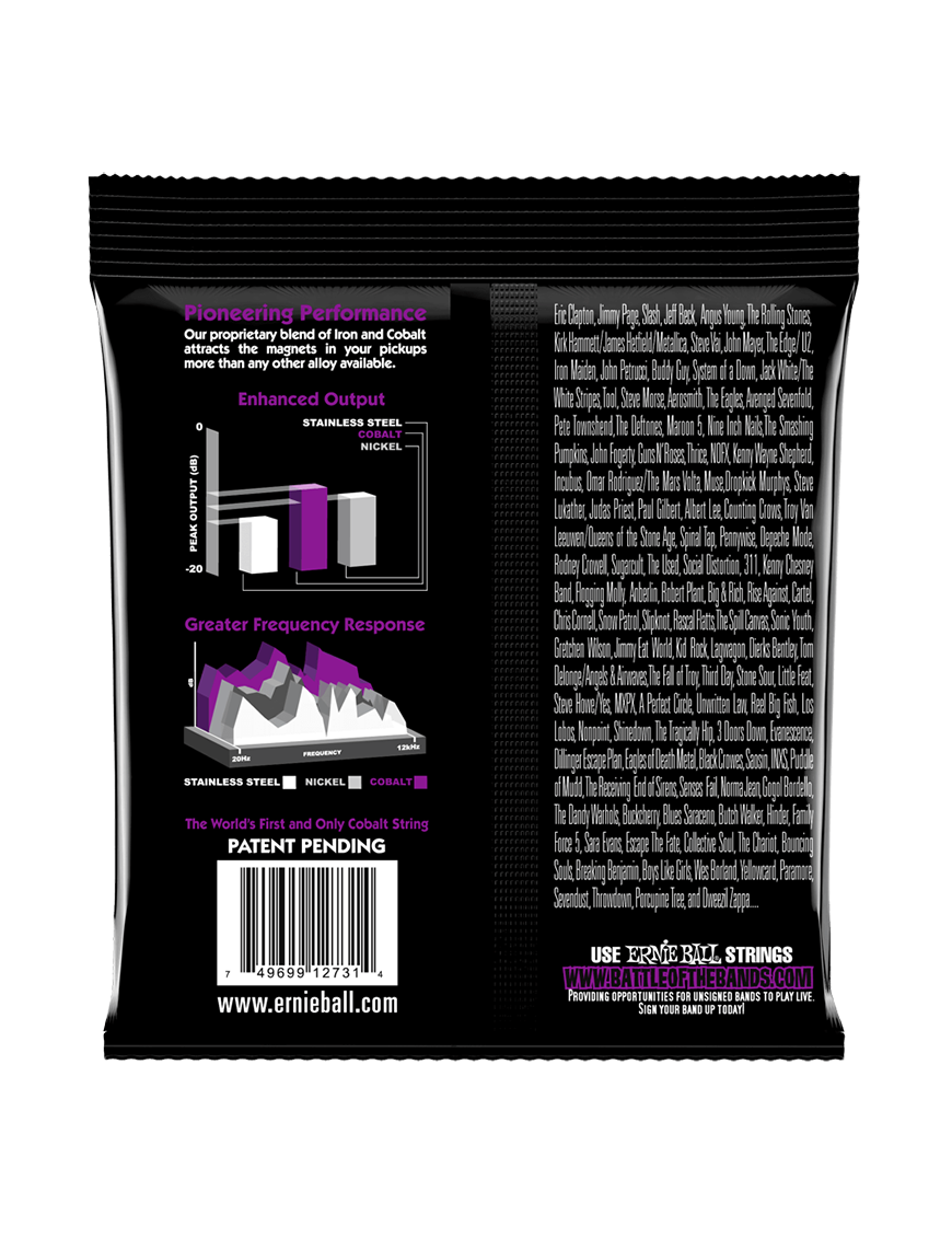 Ernie Ball® 2731 55-110 Cobalt Slinky® Cuerdas Bajo Eléctrico Power