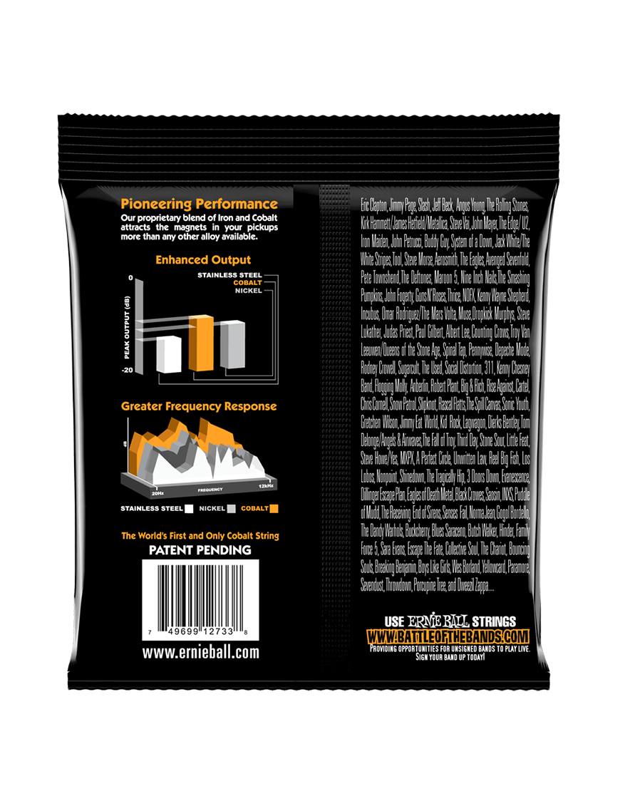 Ernie Ball® 2733 45-105 Cobalt Slinky® Cuerdas Bajo Eléctrico Hybrid