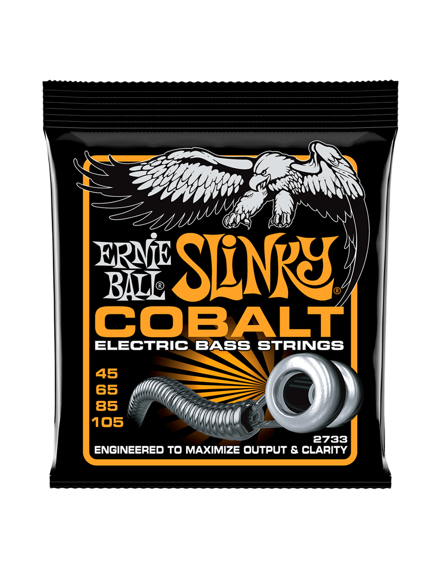 Ernie Ball® 2733 45-105 Cobalt Slinky® Cuerdas Bajo Eléctrico Hybrid