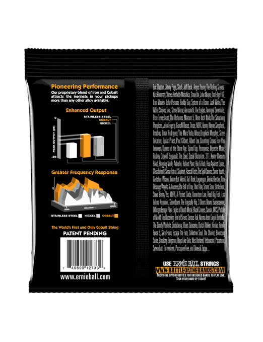 Ernie Ball® 2733 45-105 Cobalt Slinky® Cuerdas Bajo Eléctrico Hybrid