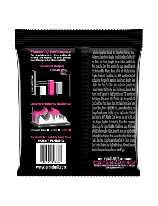 Ernie Ball® 2734 45-100 Cobalt Slinky® Cuerdas Bajo Eléctrico Super