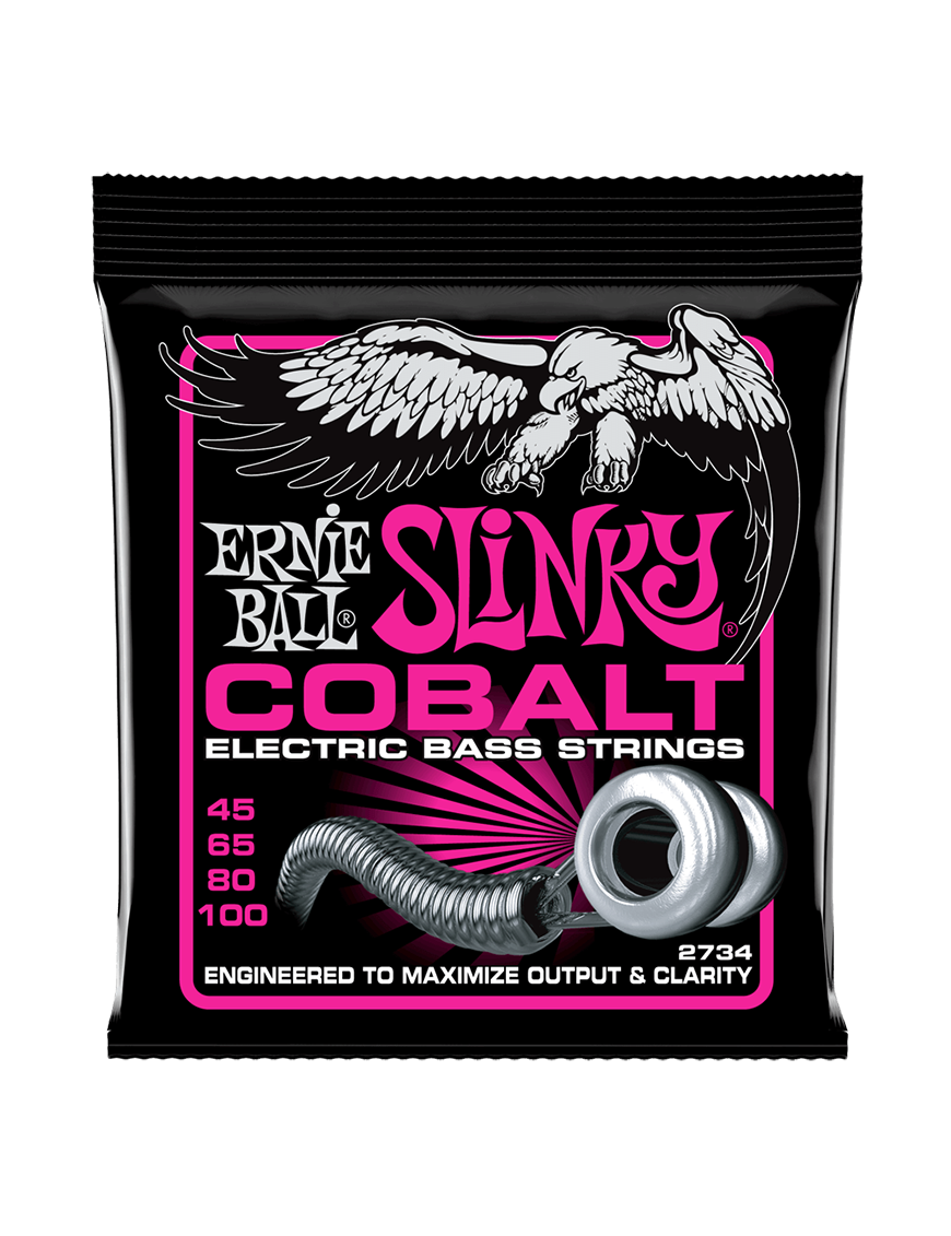 Ernie Ball® 2734 45-100 Cobalt Slinky® Cuerdas Bajo Eléctrico Super