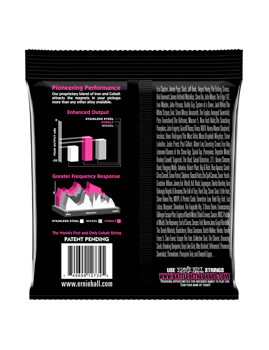 Ernie Ball® 2734 45-100 Cobalt Slinky® Cuerdas Bajo Eléctrico Super