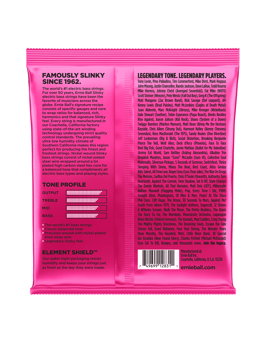 Ernie Ball Cuerdas Bajo Eléctrico 5 Cuerdas Super Slinky Nickel 40-125
