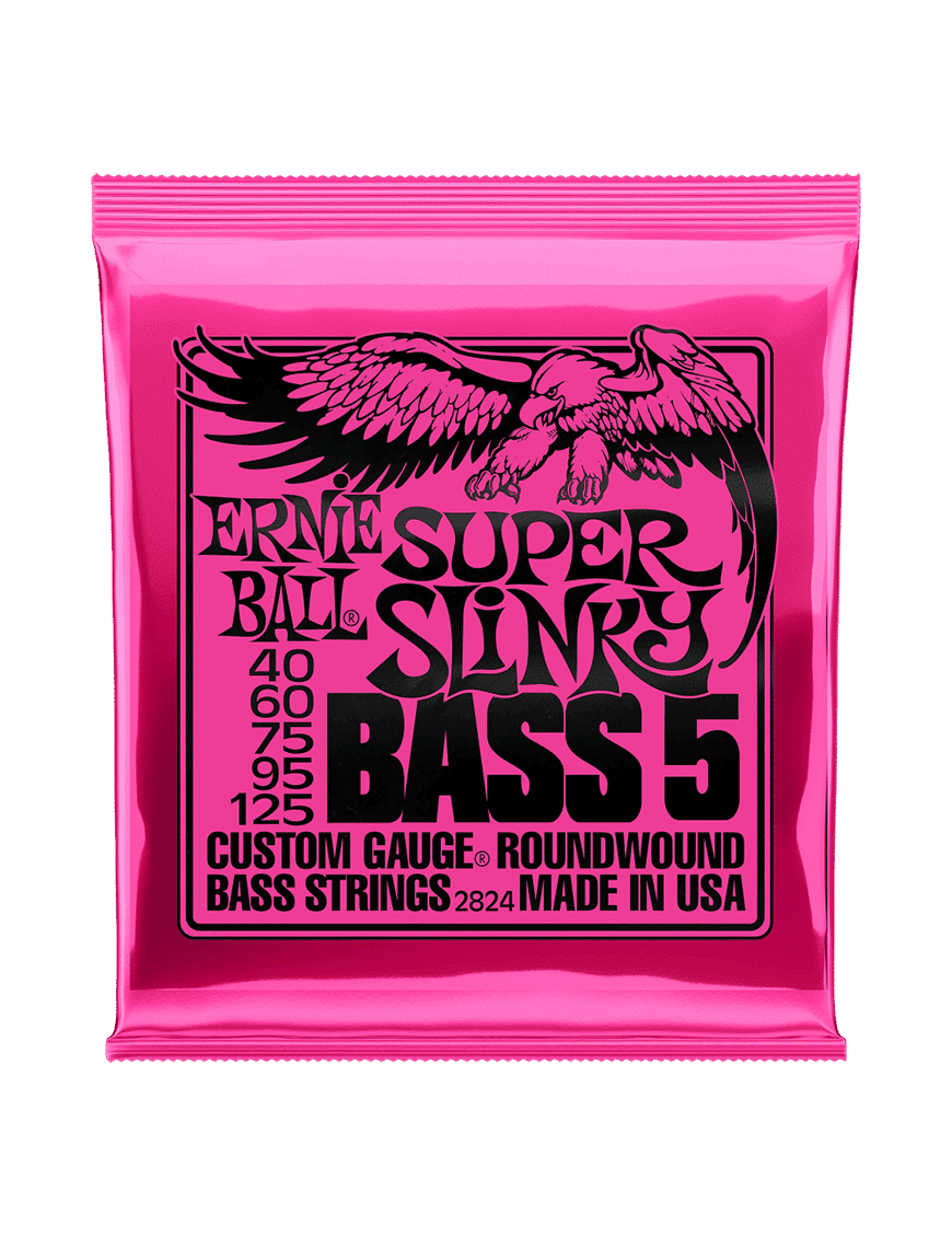 Ernie Ball Cuerdas Bajo Eléctrico 5 Cuerdas Super Slinky Nickel 40-125