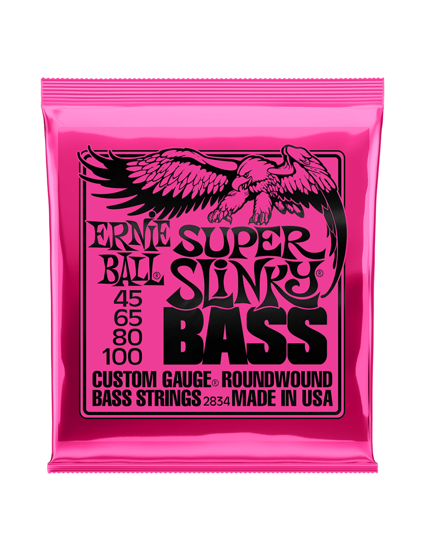 Ernie Ball® 2834 45-100 Slinky® Cuerdas Bajo Eléctrico Super Nickel