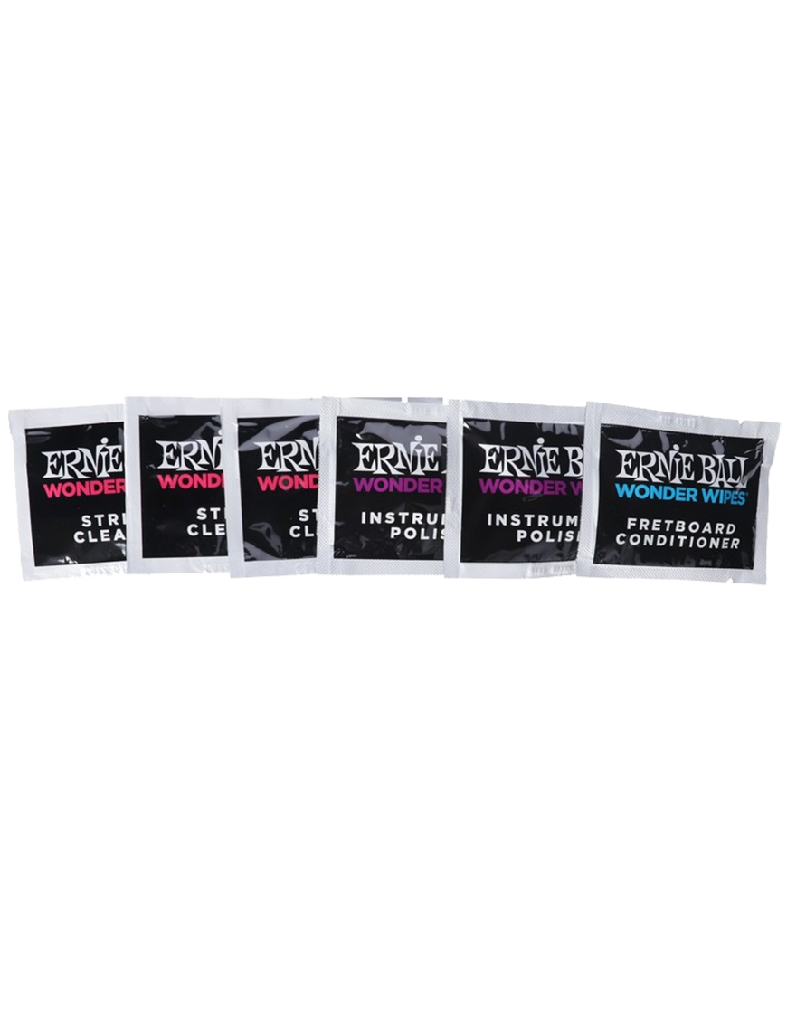 ERNIE BALL® 4279 Limpieza Mantención Instrumentos Guitarras Bajos Combo Pack: 6 Sachet