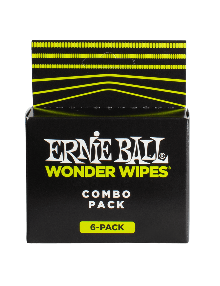 ERNIE BALL® 4279 Limpieza Mantención Instrumentos Guitarras Bajos Combo Pack: 6 Sachet